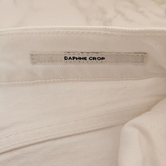 Citizens of Humanity Daphne‎ High-Rise Raw Hem Cropped Jeans White Women Size 33 - Picture 11 of 16